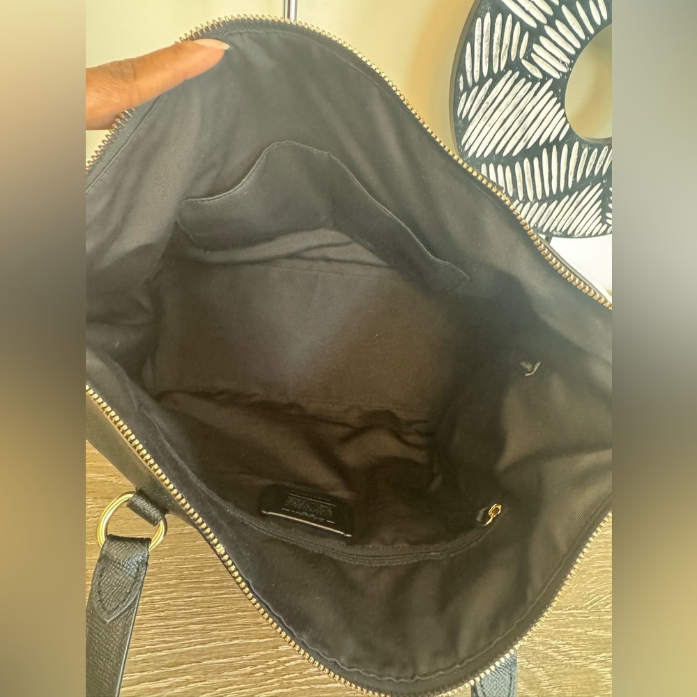 Coach Black Tote with Gold Accents - Picture 3 of 15